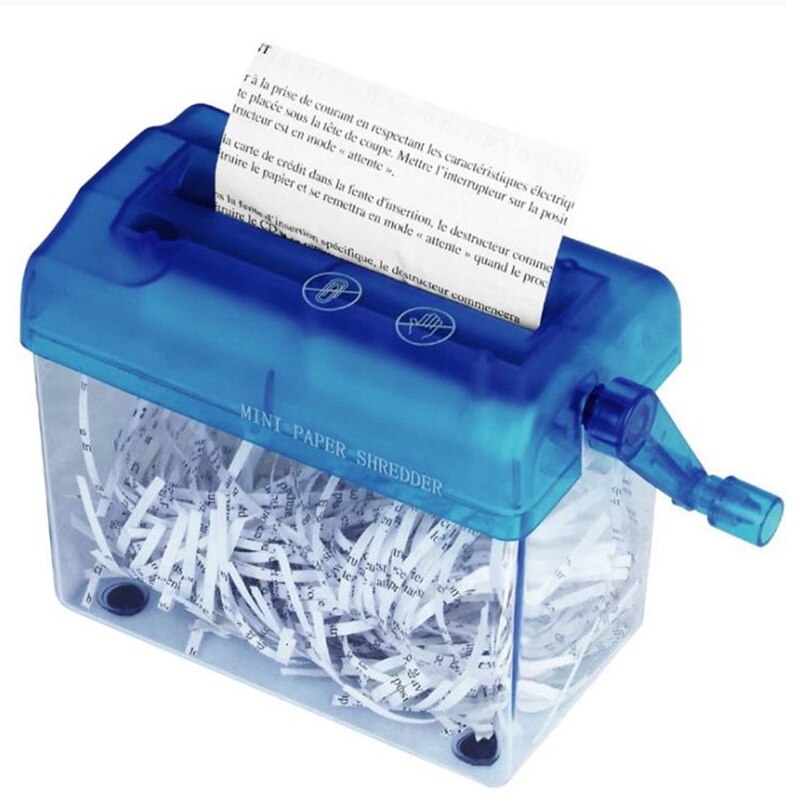 Portable Mini-Shredder Manual Shredder Manual A6 Paper Cutting Tool Office Household Desktop Paper Shredder