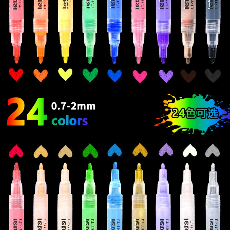 Acrylic Paint Marker Pen Art Painting Greeting Card Ceramic Tire Touch-up Paint Plastic Plaster Concrete Marker Pen Dedicated
