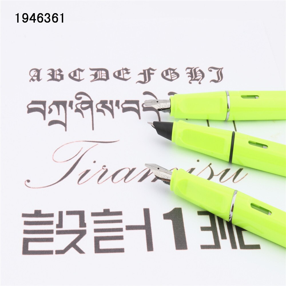 Jinhao 871 fluoresoiva vihreä gootti rinnakkain taide kukka body art litteä kärki vinyyli tiibetin arabia opiskelija toimisto mustekynä