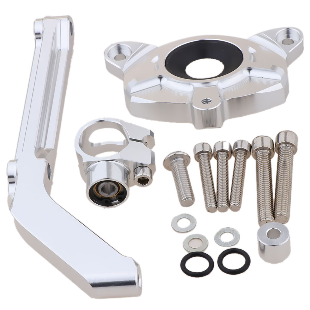 Aluminum Steering Damper Stabilizer, Steering Damper with Mounting Bracket Kit for Kawasaki Z1000
