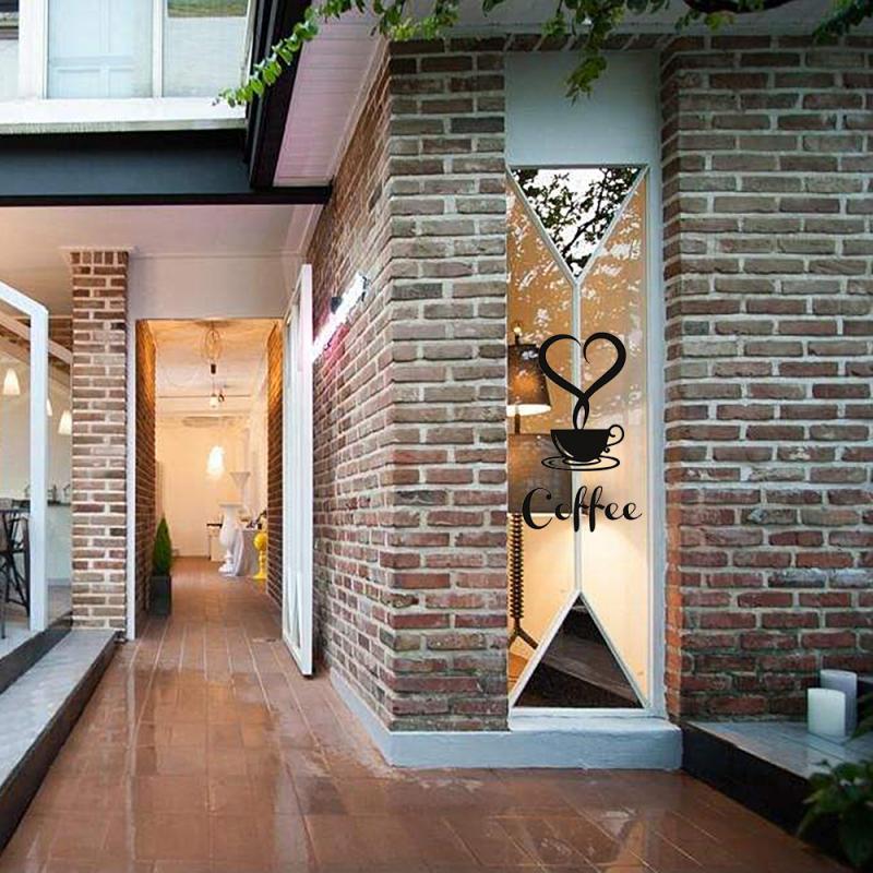Filiżanka kawy naklejki ścienne kalkomania wymienny DIY kawa dekoracyjna naklejka robić kuchni jadalnia naklejki dekoracyjne robić domu