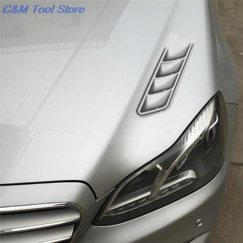 2 Stks/partij Waterdichte Haai Kieuwen Auto Styling 3D Simulatie Vent Air Flow Fender Chrome Lijm Sticker Decal Auto Decoratie