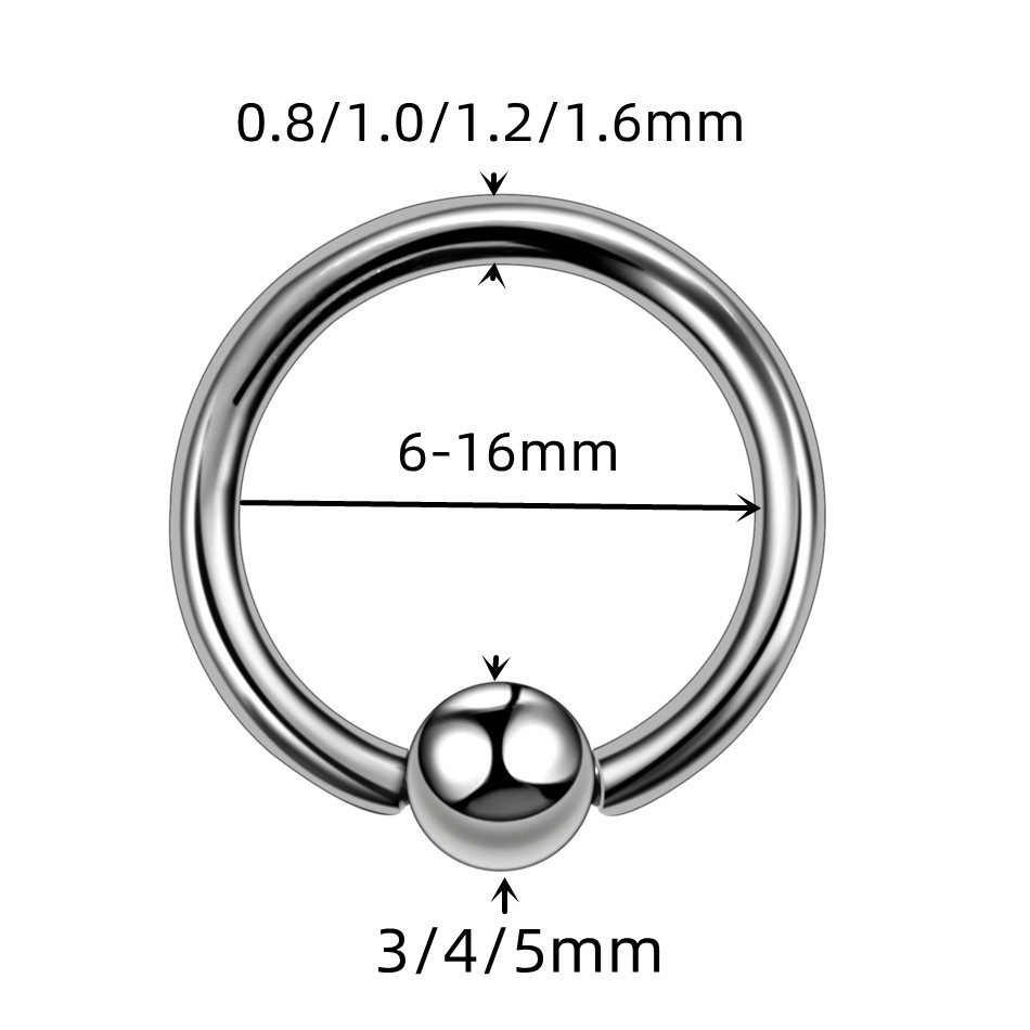 10pc Titan Captive Perlen ring 20g 14g Kugel verschluss Ring Septum Piercing Nasenring Frauen Ohr Knorpel Tragus Piercing Schmuck