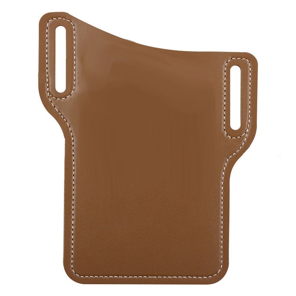 Retro Artificial Leather Mobile Phone Carrier Belt Pouch Men Waterproof Cellphone Loop Holster Protection Case Waist Bag Wallet: Khaki