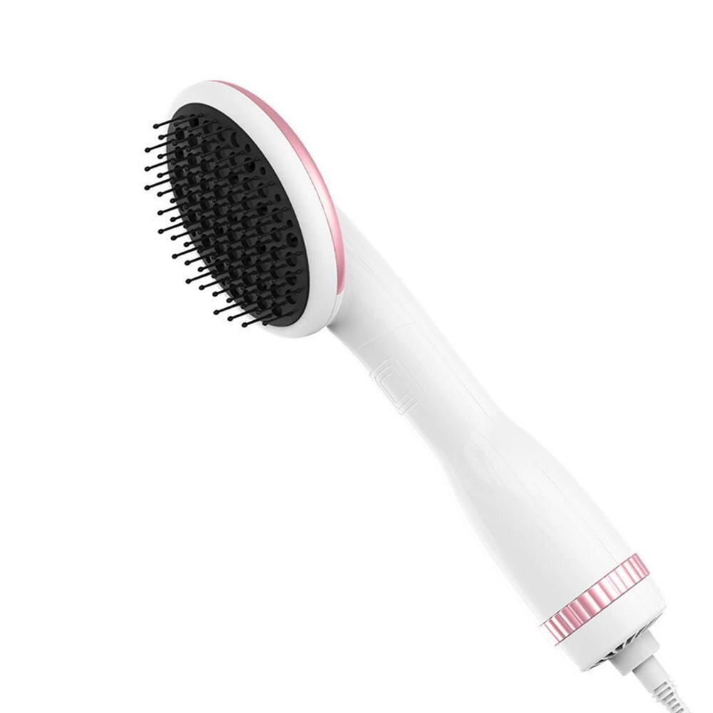 One Step Hair Dryer Volumizer 3 in 1 Air Brush Blow Dryer Comb Curling Hair Straightener Hair Styling Tools: White