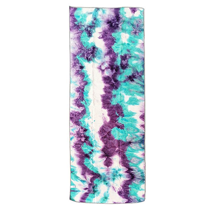 Sport Sneldrogende Wasbare Yoga Handdoek Inklapbare Overlay Siliconen Deeltjes: Purple Green