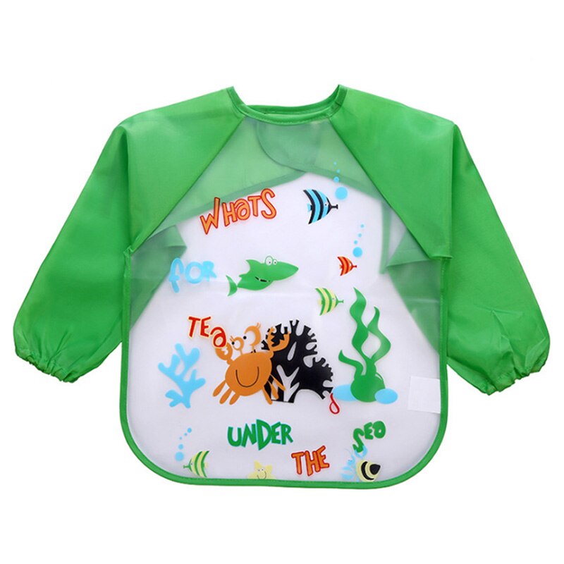 Baby Slabbetjes Baby Burp Doeken Peuter Sjaal Voeden Kiel Lange Mouw Waterdichte Overall Baby Dieren Babyvoeding Accessoires: Crab