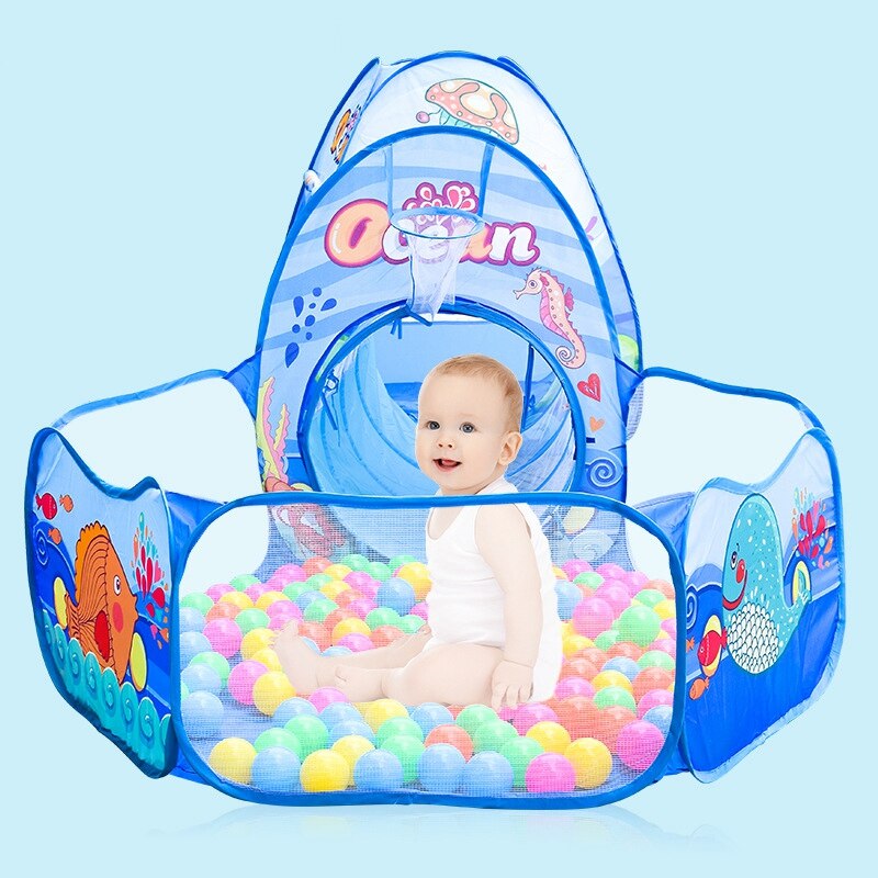3 In 1 Baby Speelgoed Tenten Spel Huis Bal Pit Pool Kind Kruipen Tunnel Spelen Tent Kinderen Speelgoed Bal Zwembad oceaan Bal Houder Set