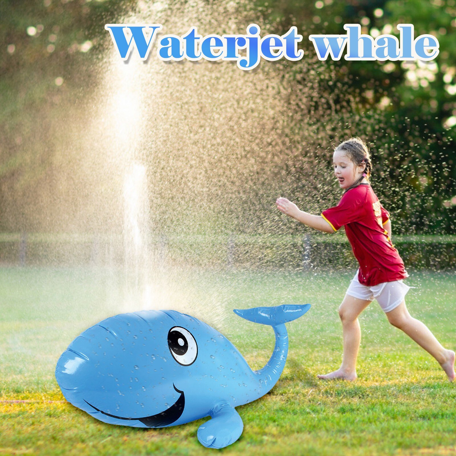 draussen Park Meer Aufblasbare Nette Wale Sprinkler Spritzen Karikatur Wasser freundlicher Familie Wasser Krieg Spiel Sprinkler Spielzeug