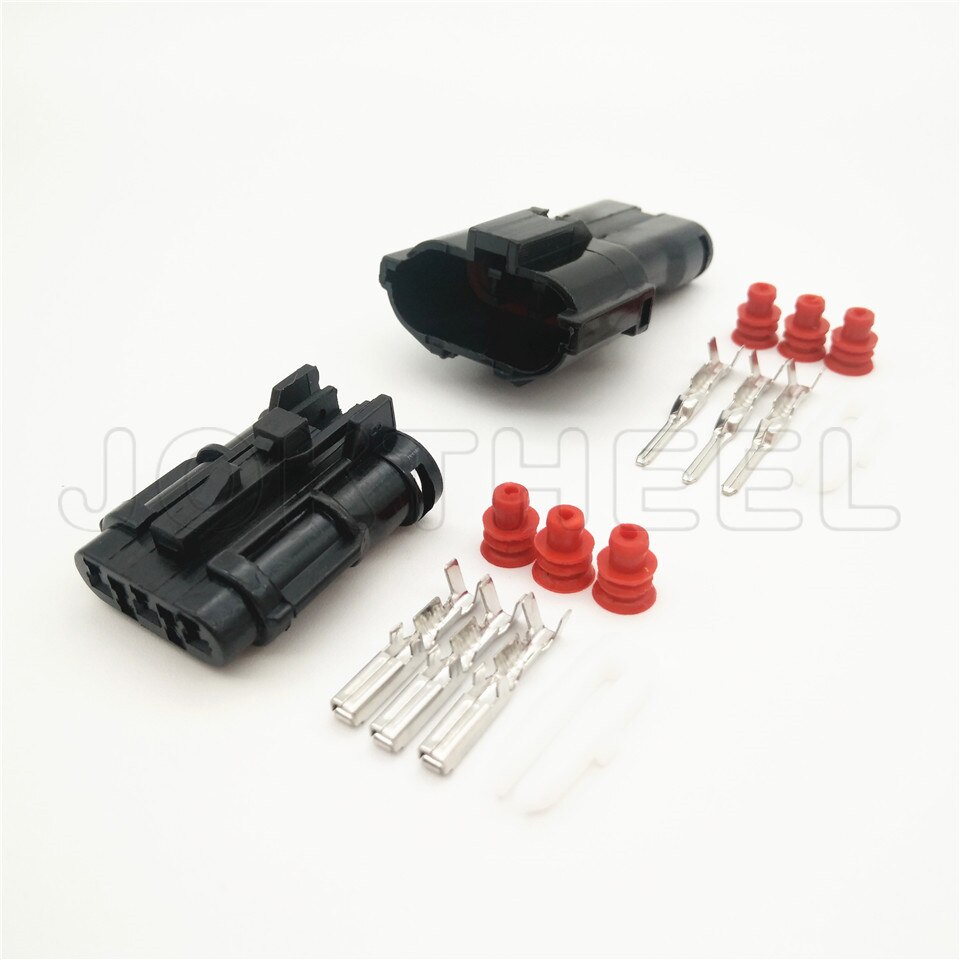 5 sets kit 1P 2P 3P 4P 6P 8P SWP Style 1.8mm Series waterproof male female automotive KET adapt connector Plug: 3P set