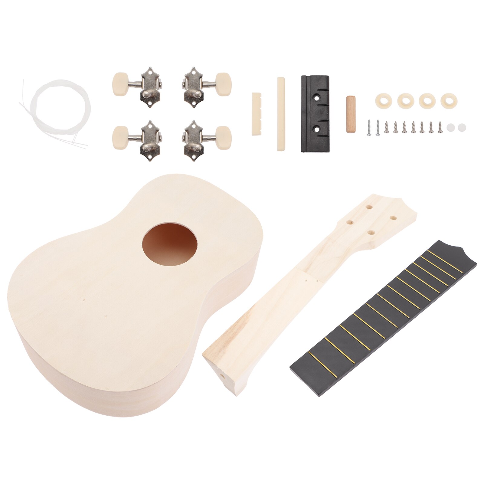 1 Set DIY Ukulele Making Kit Ukulele Hand Made Making Supplies for Children