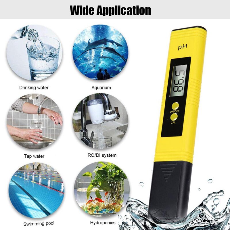 Ph meter digital vandtester , 0.01 høj nøjagtighed 0-14 ph måleområde til hydroponiske planteakvarier svømmebassiner: Default Title