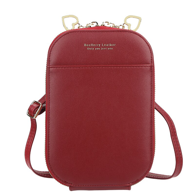 Petit sac à bandoulière jaune pour femme, à la , avec poche pour téléphone, de supérieure, , été, 2022: Red