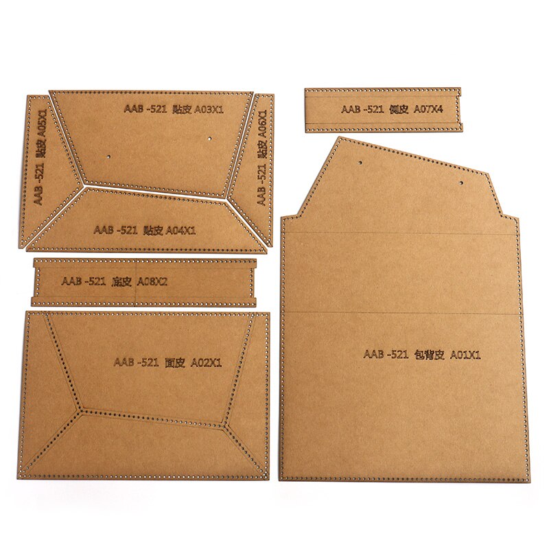 1Set DIY Kraft Paper Template Lovely Women's Shoulder Bag Leather Craft Pattern DIY Stencil Sewing Pattern 21cm*14.5cm