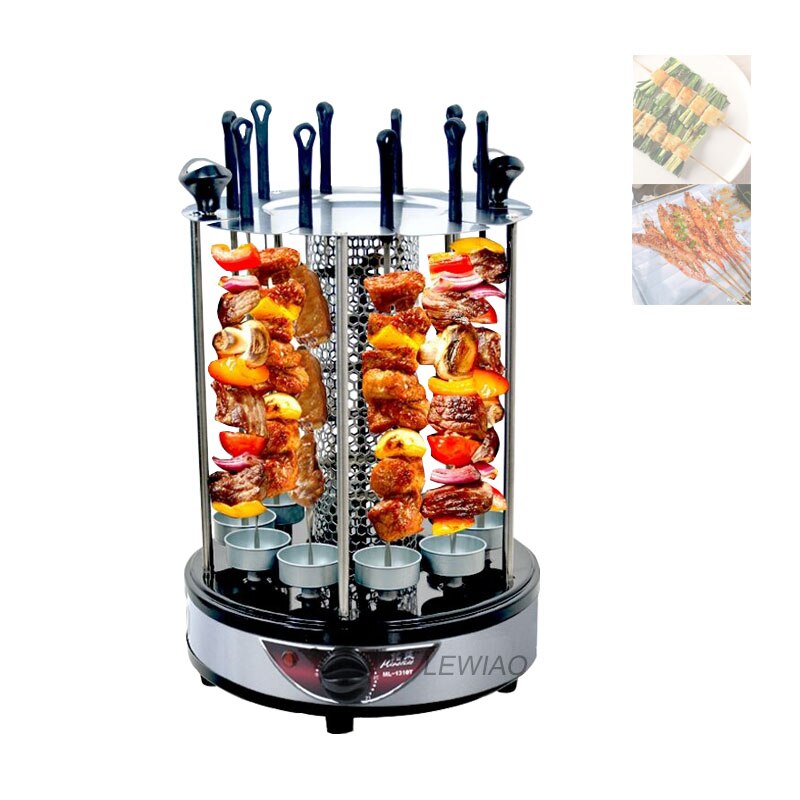 Kebab Machine Household Electric Grill Automatic Rotation Of Barbecue Grill Lndoor Smokeless Barbecue Machine Small Kebabs