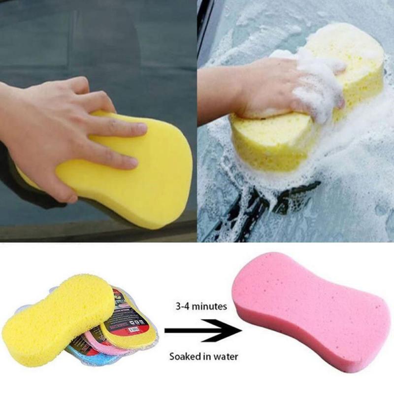 Car Wash Sponge Mixed Color Clean Scrubber Handy Multifunction Wash Sponge Vacuum Compression Package Car Clean Car Accessories