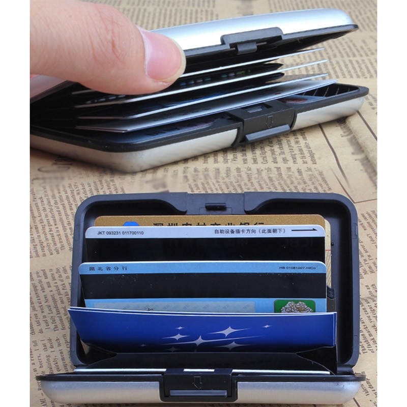 Identyfikator firmy nazwa portfel na karty kredytowe uchwyt aluminiowa metalowa obudowa skrzynka wodoodporna AIC88