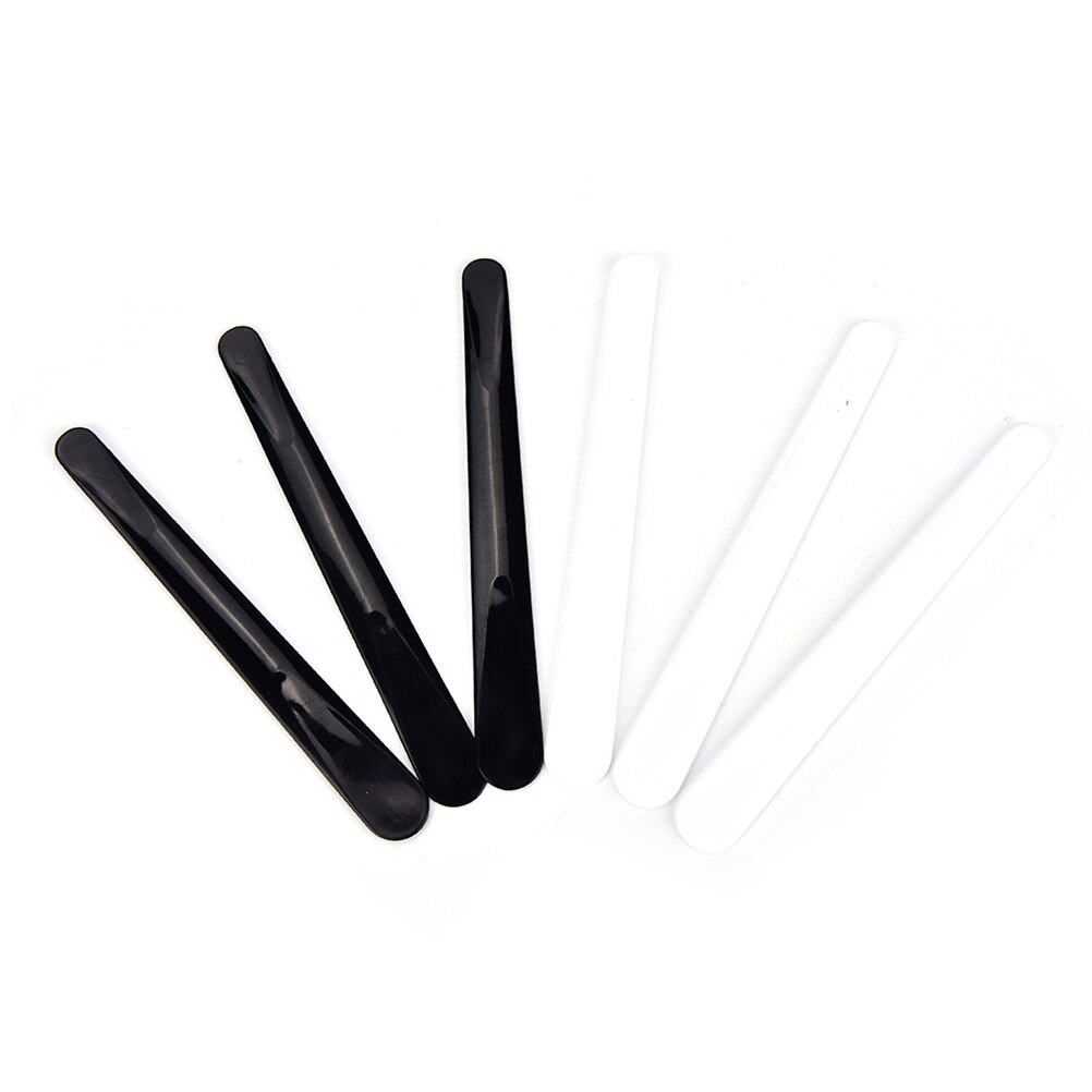 10Pcs Cosmetic Spatula Plastic DIY Facial Mask Mixing Spatulas Spoon Stick Plastic Makeup Tools White Black