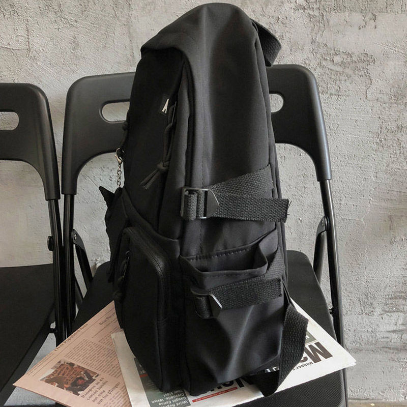 Mochila para estudiantes de secundaria para chicas adolescentes, bolso escolar grande de nailon sólido