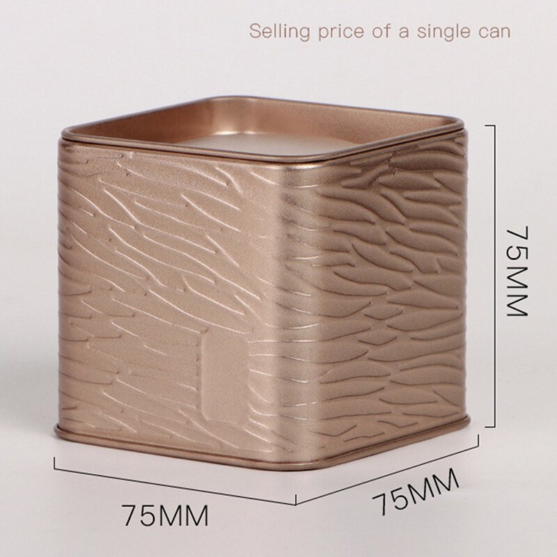 Portable Tea Cans Tin Cans Universal Small Tea Jar Tea Boxes Tea Leaves Container Tea Caddy Square Tea Canister: -N5