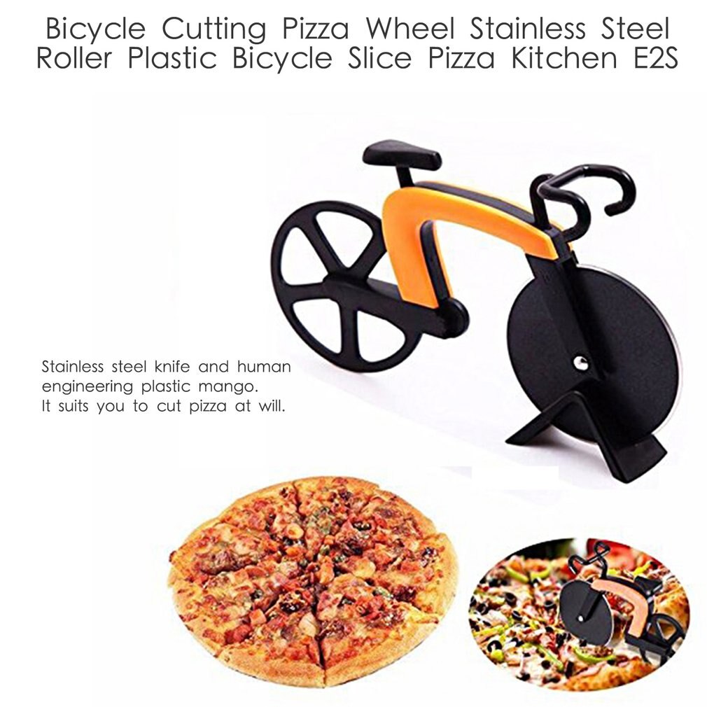 Bicycle Pizza Cutter Bike Wheel Pizza Chopper Bike Roller Pizza Slicer Pizza Cutting Knifes Kitchen Gadget