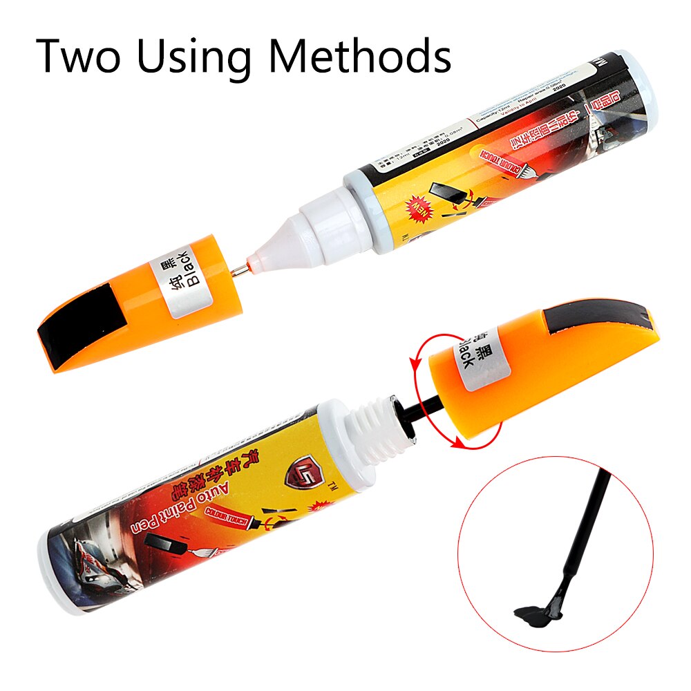 2 stk auto lak pen bil ridse reparation værktøj sort auto pleje fix it pro bil lak pleje bil-styling vedligeholdelse