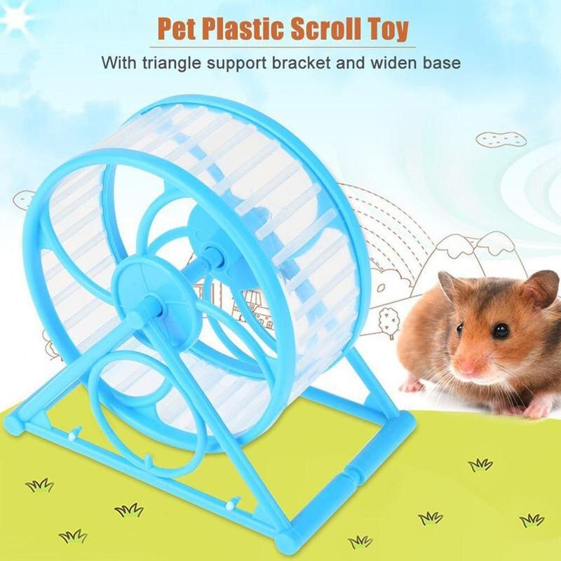 Pet Wheel Toy Play With holder Plastic Rodent Hamster Exercise useful Toy Jogging training P6H2