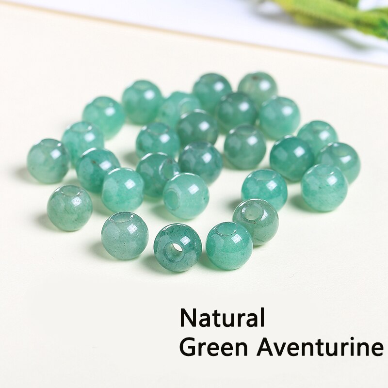 20 pz/lotto Naturale Branelli Allentati Rotondi di Pietra Per Monili Che Fanno della collana Del Braccialetto Accessori FAI DA TE 6 8 millimetri: Natural Aventurine / 6mm