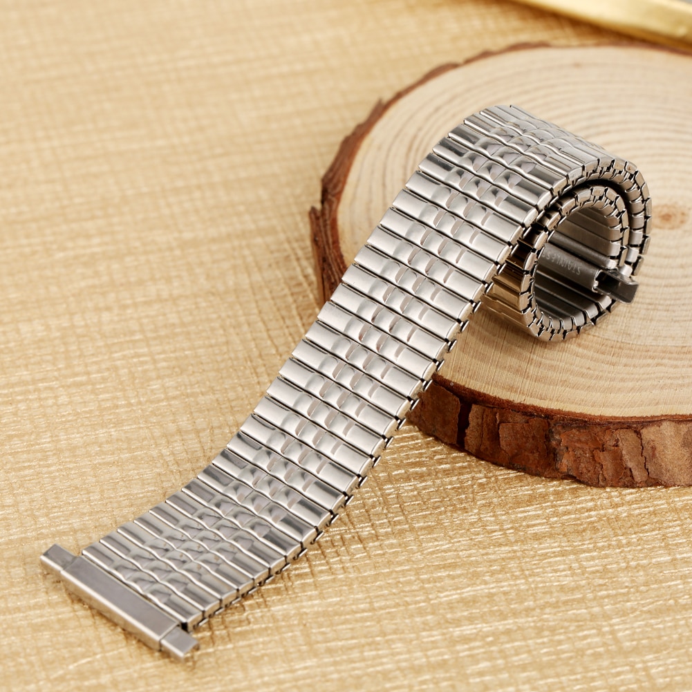 Premium elastisk urrem 16mm urremme i rustfrit stål 18mm uden spænde metaludskiftning 20mm armbåndsur 22mm armbånd