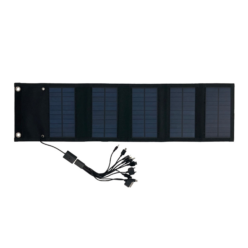 15W USB Solar Panel Folding Power Bank Outdoor Hiking Battery Charger Portable USB Energy Solar Cell Charger for Camping