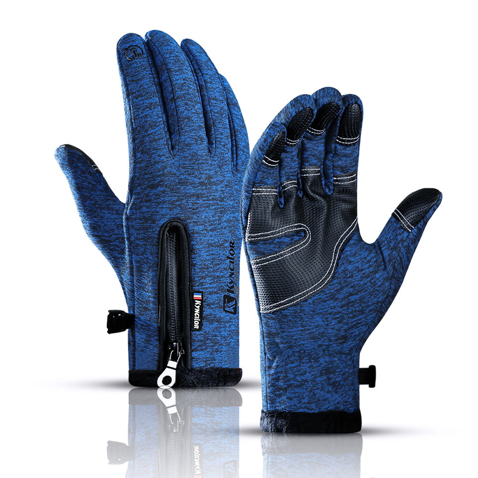 Ice Winter Fishing Fleece Gloves Men Cycling Waterproof Anti-Slip Full Finger Hunting Outdoor Equipment Gear Accessories