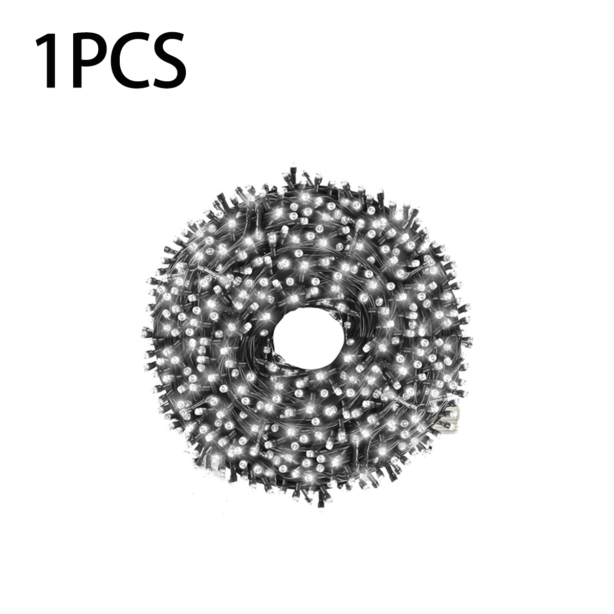 1/2/3 Uds. Guirnalda de luces LED 10M/20M/30M adorno de Hada de árbol de Navidad para exteriores 220V enchufe europeo/110V enchufe estadounidense, lámpara de decoración de CW/WW/RGB: Azul / 300 W / Enchufe estadounidense