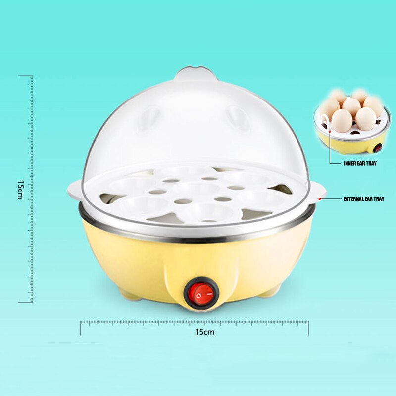 Multifunctional Mini Egg Cooker Home Appliance Single-Layer Egg Cooker Breakfast Machine With Power-Off Protection 007