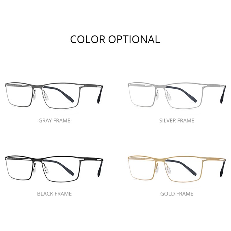 B Titan Brillen Rahmen Männer Rezept Ultraleicht voll Elastische Myopie Optische Gläser Rahmen Mann Schraubenlose Brillen 874