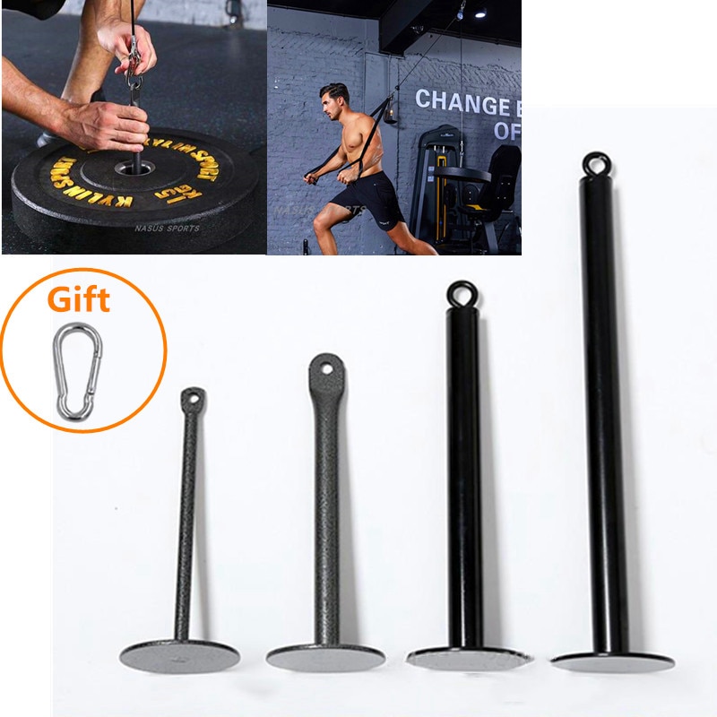 Gym DIY Fitness Dumbbell Barbell Loading Pin Pulley Cable System Attachment Weight Lifting Plates Bracket Home Strength Workout
