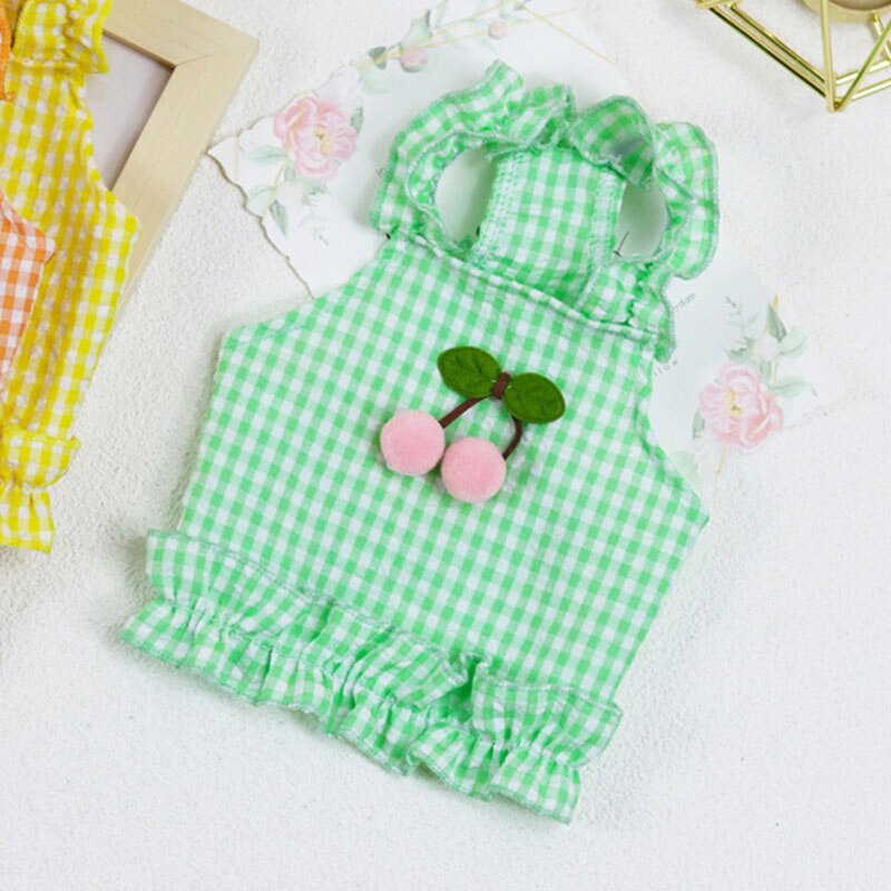 Pet Dog Clothes Dress Sweety Princess Style Dog Dress Teddy Puppy Wedding Dresses For Small Medium Dogs Pet Accessories: Green / M