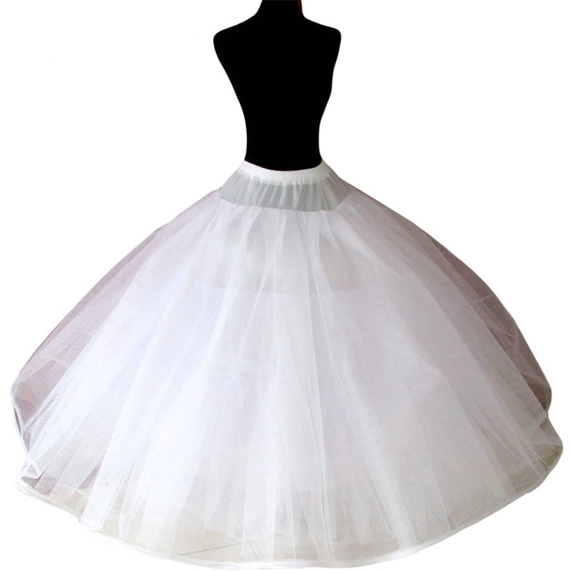 Elfenbein 8 Schichten Keine Reifen Petticoat Unterrock Für Ballkleid Brautkleider Brautkleider Hochzeit Zubehör Krinoline jupon