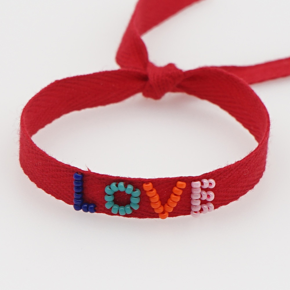 Go2 boho liefdesbrief armbanden miyuki handgemaakte armbanden voor vrouwen sieraden boho pulseras mujer moda sieraden
