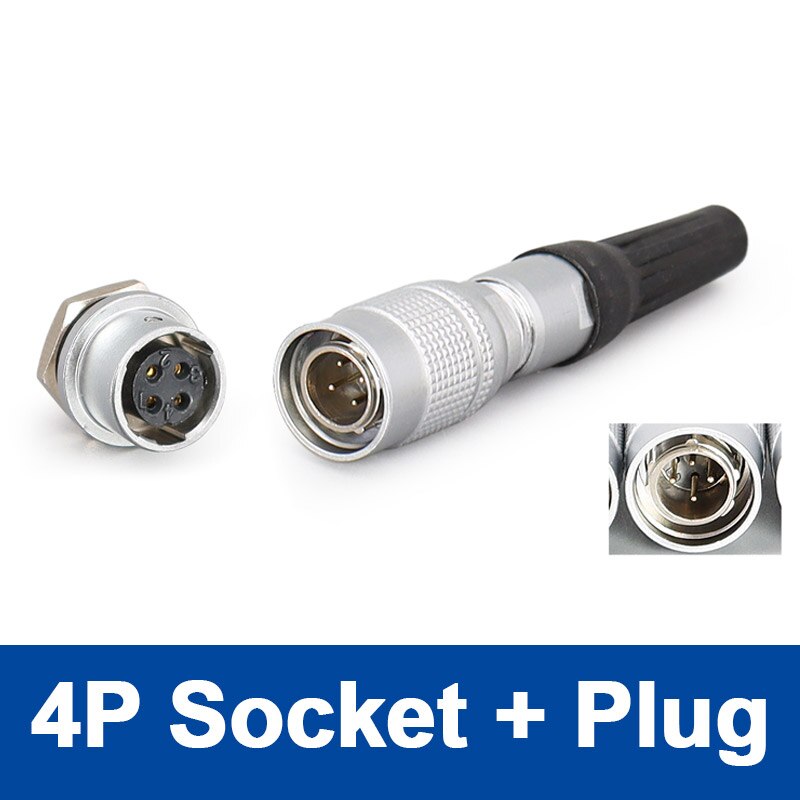 Yc8 mini sirkulære kontakter 8mm 2 pin 3 pin 4 pin 5 pin 6 pin 7 pin sensor kontakt: 4 pin