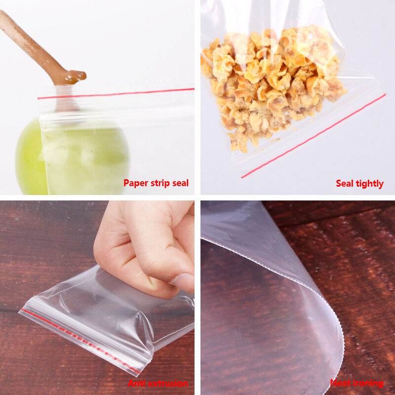 100pcs Zip Lock Ziplock Bags food preservation bag Trinket bag