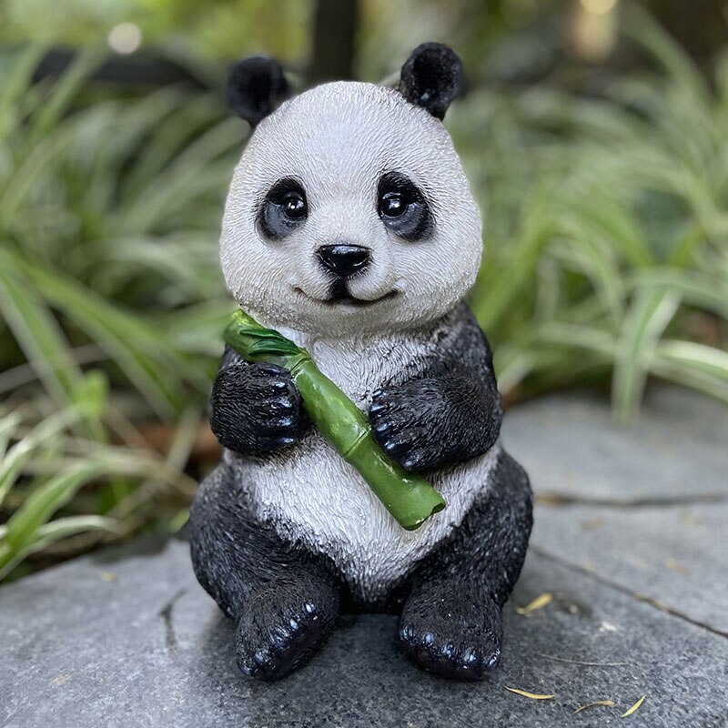 Creatieve Hars Simulatie Dier Panda Sculptuur Ornamenten Home Binnenplaats Micro Landschap Ambachten Miniatuur Tuin Decor