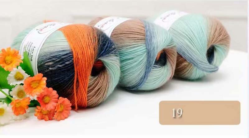 100 g/stk afrikaanse kant stof garen diy linten voor ambachten fancy wol garen hand breien: 19