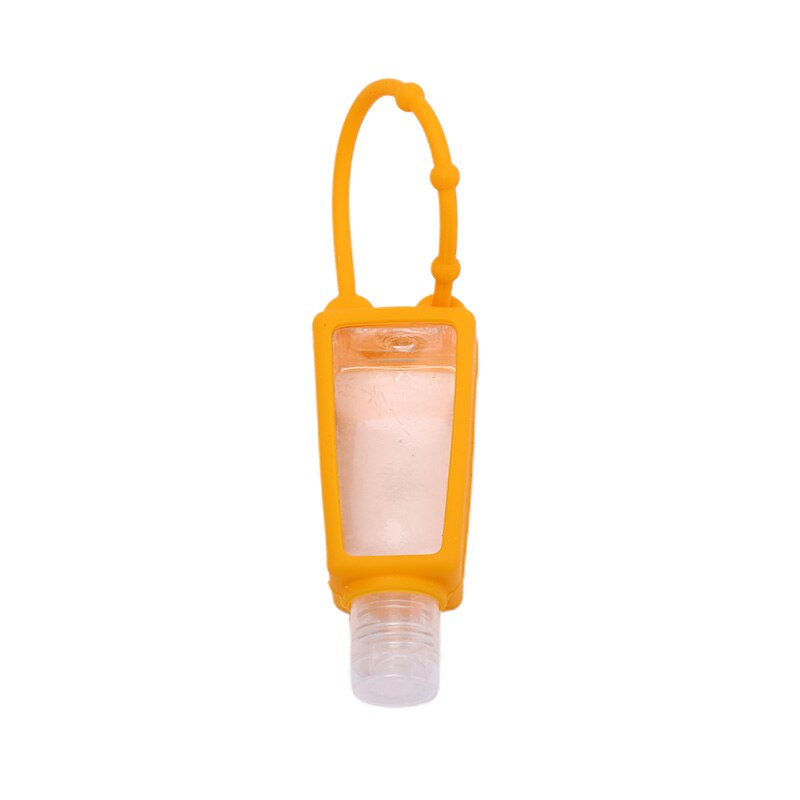 30ml silikone sikker gel mini håndsprit engangsmiddel uden rent aftageligt dæksel rejse bærbar: Orange (ingen flaske)