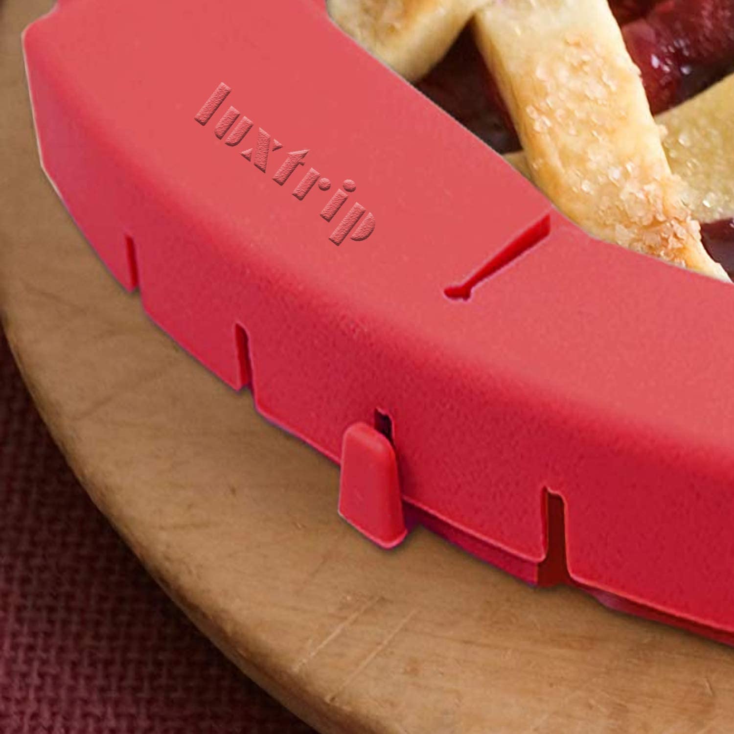 2 Pack Pie Crust Shield Silicone Pie Protectors Adjustable Silicone Pie Crust Shield Fit 8" to 10" 29cm Diameter Pies