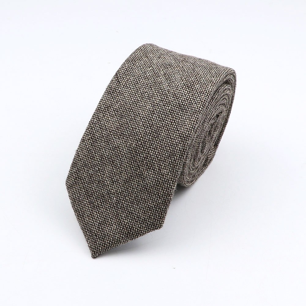 Corbata de lana de Cachemira gruesa para caballero, corbata de Color sólido de 7CM, estilo europeo Formal para de boda, ropa de , rojo, marrón, verde, gris