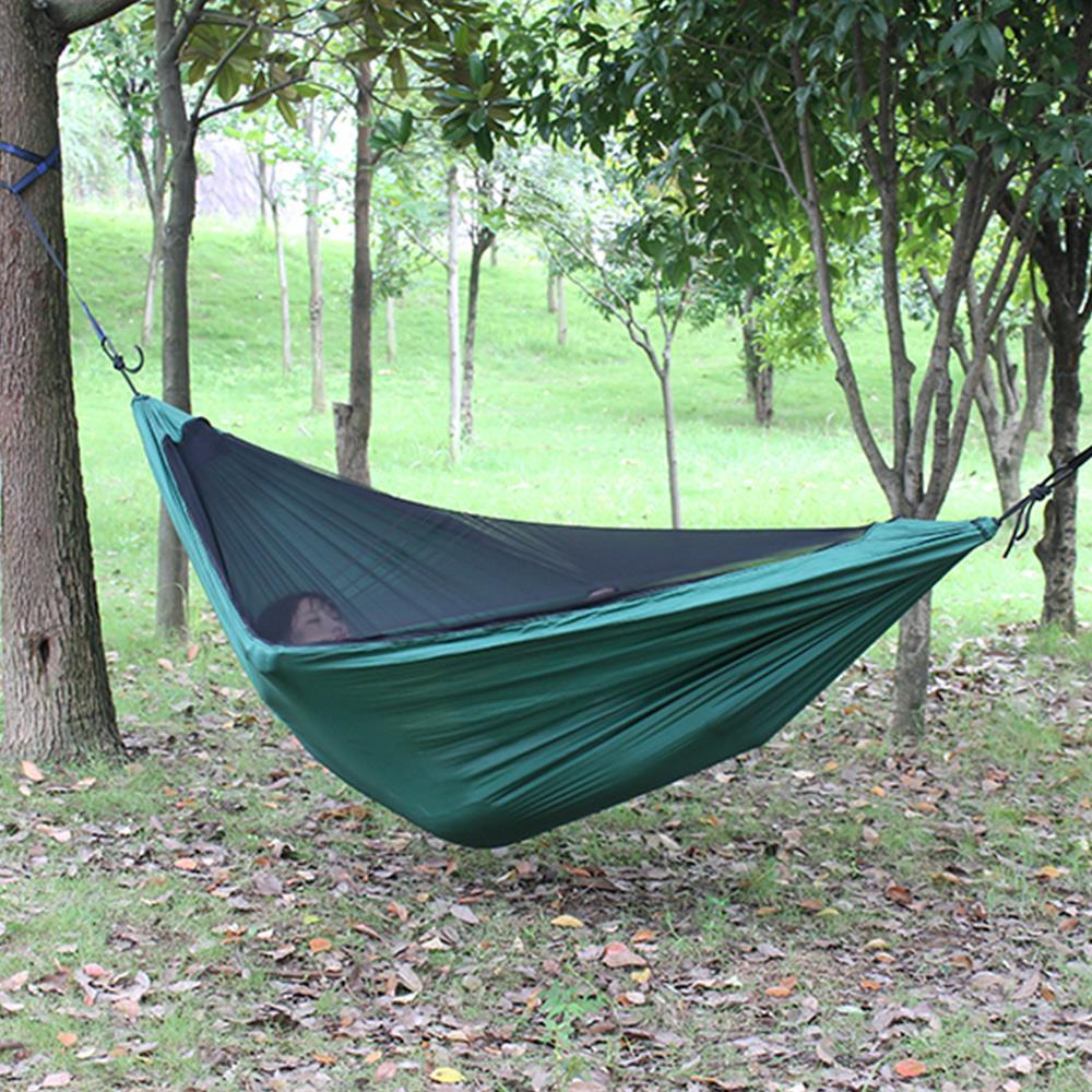 Nylon myggnät gunga hängande säng tålig hängande campingtält soffa praktisk robust tält hängmatta resa utomhus