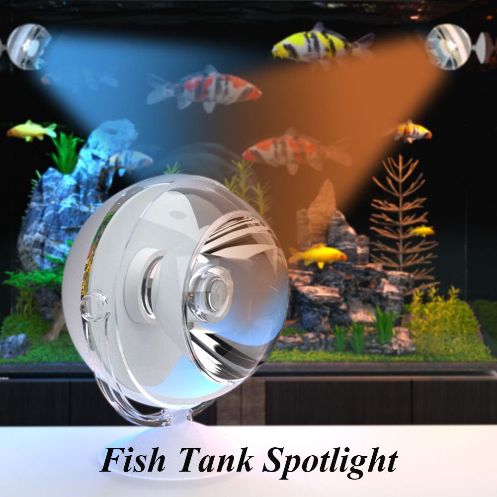 Foco LED subacuático para acuario, lámpara colorida para fuente de jardín, estanque, pecera, impermeable