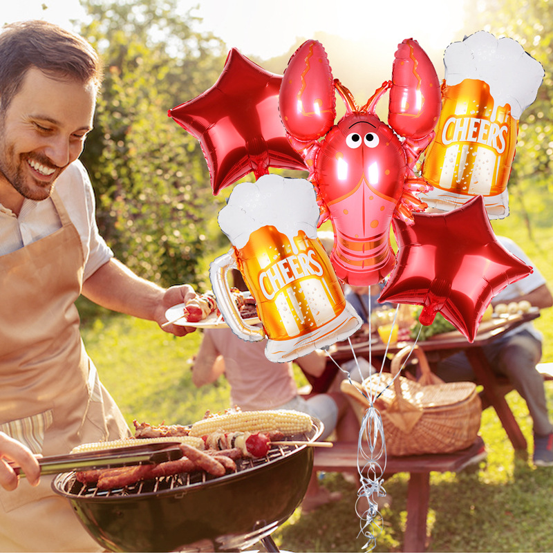 Sommer udendørs camping grill picnic fødselsdagsfest madtema picnic familiesammenkomst engangs rekvisitter dekorationsartikler