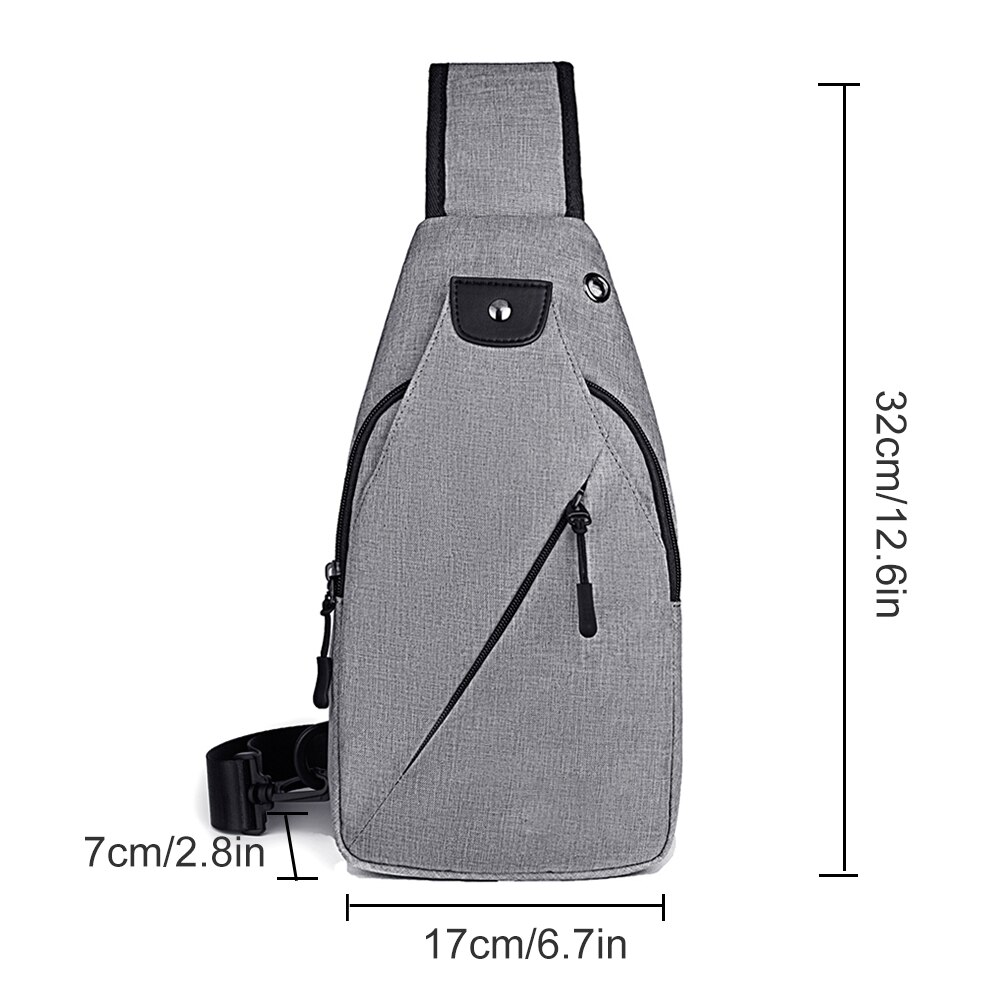 Moda uomo antifurto borsa a tracolla ricarica USB borsa a tracolla da viaggio borsa da viaggio impermeabile per uomo