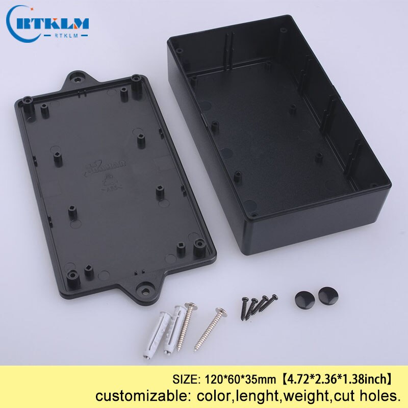 Wandmontage elektronische behuizing abs plastic behuizing producten diy junction box diy speaker plastic behuizing doos 120*60 * 35mm